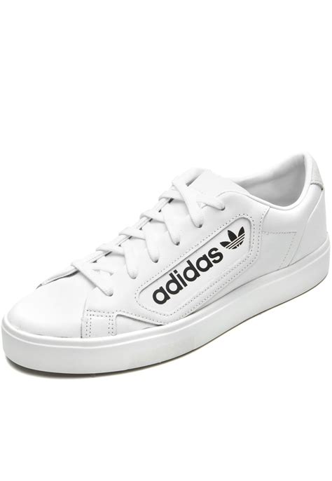 tênis couro adidas originals sleek w branco